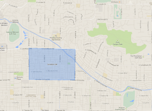 Map of Arcadia Lite in Phoenix, AZ