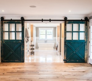 Rafterhouse Home with barn doors